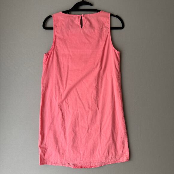 J. Crew sz XS pink 100% cotton shift mod sleeveless mini dress - Picture 5 of 7